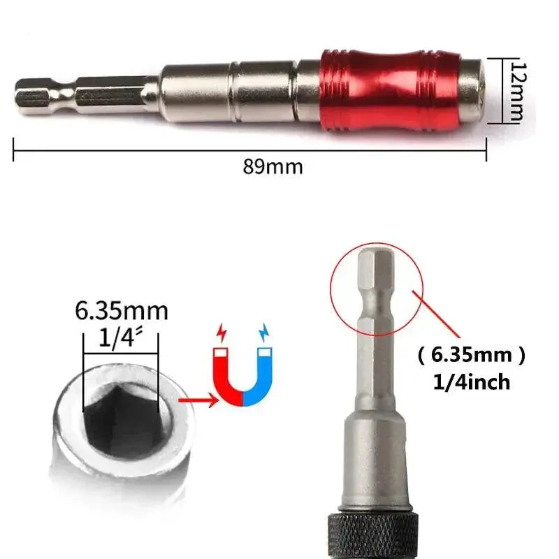 Magnetic Hex Screwdriver Bits Extension Rod Holder Set