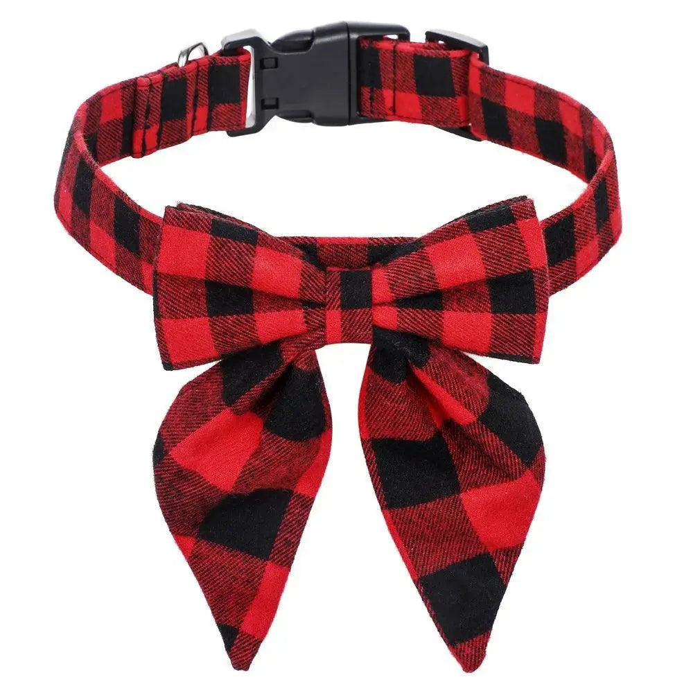 Snowflake Bow Dog Collar For Festive Holiday Fashion