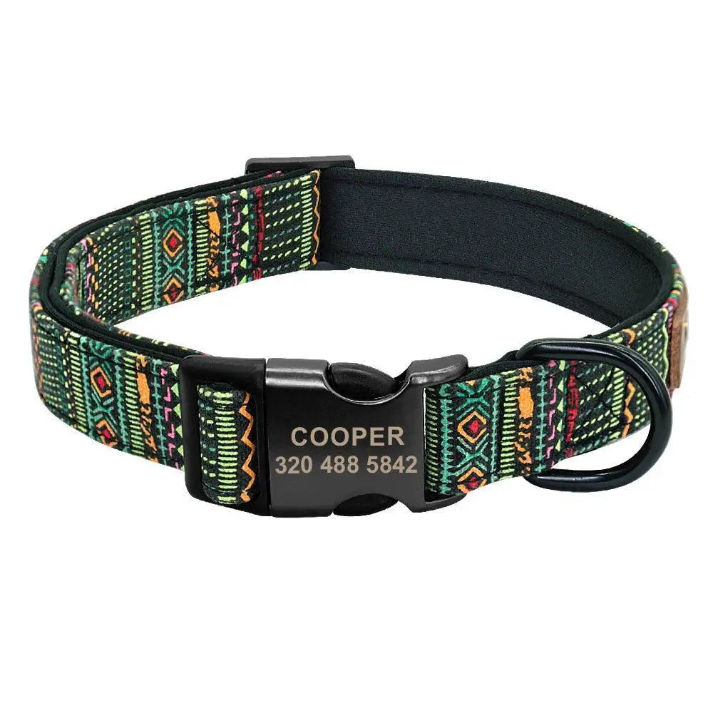 Colorful Personalized Dog Collar Set For All Breeds