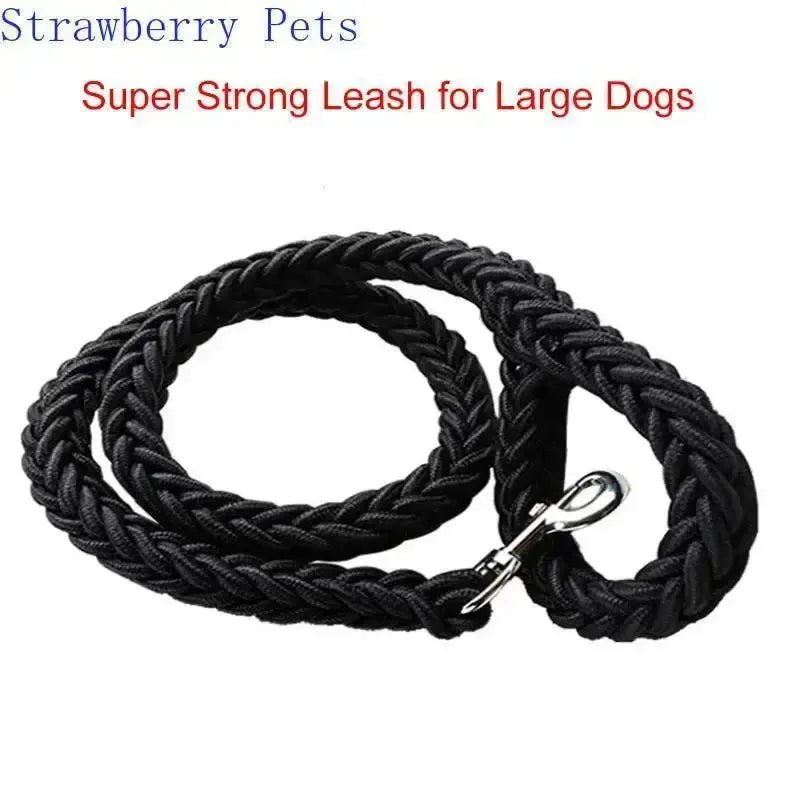 Army Green Nylon Dog Leash And Collar Set For Large Dogs
