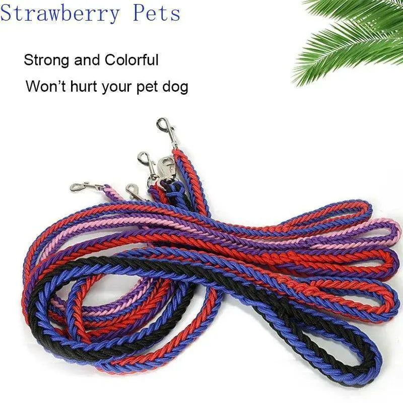 Army Green Nylon Dog Leash And Collar Set For Large Dogs