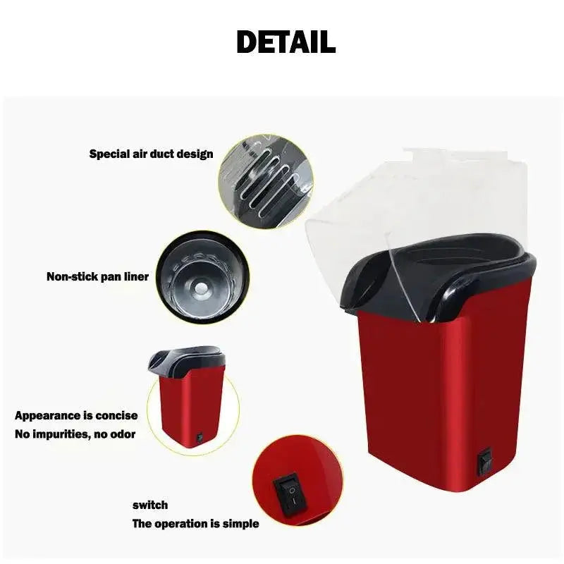Popcorn Maker Electric Popcorn Machine For Kitchen