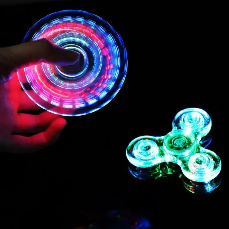 LED Fidget Spinner Mesmerizing Stress Relief Toy With Glow