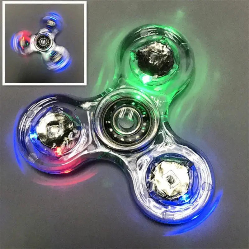 LED Fidget Spinner Mesmerizing Stress Relief Toy With Glow