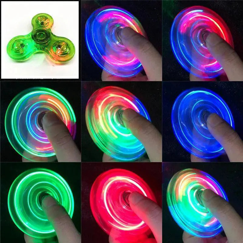 LED Fidget Spinner Mesmerizing Stress Relief Toy With Glow