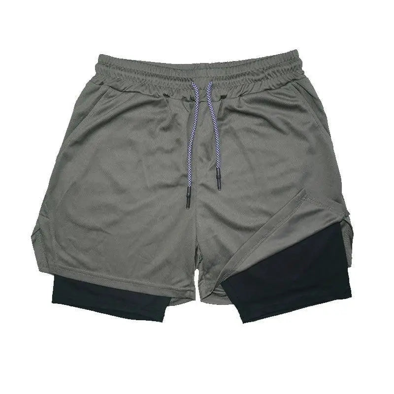 Men's Double Layer Fitness Shorts Stay Cool And Comfy