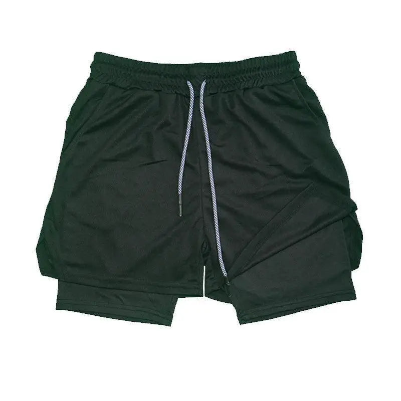 Men's Double Layer Fitness Shorts Stay Cool And Comfy