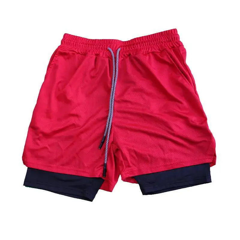 Men's Double Layer Fitness Shorts Stay Cool And Comfy
