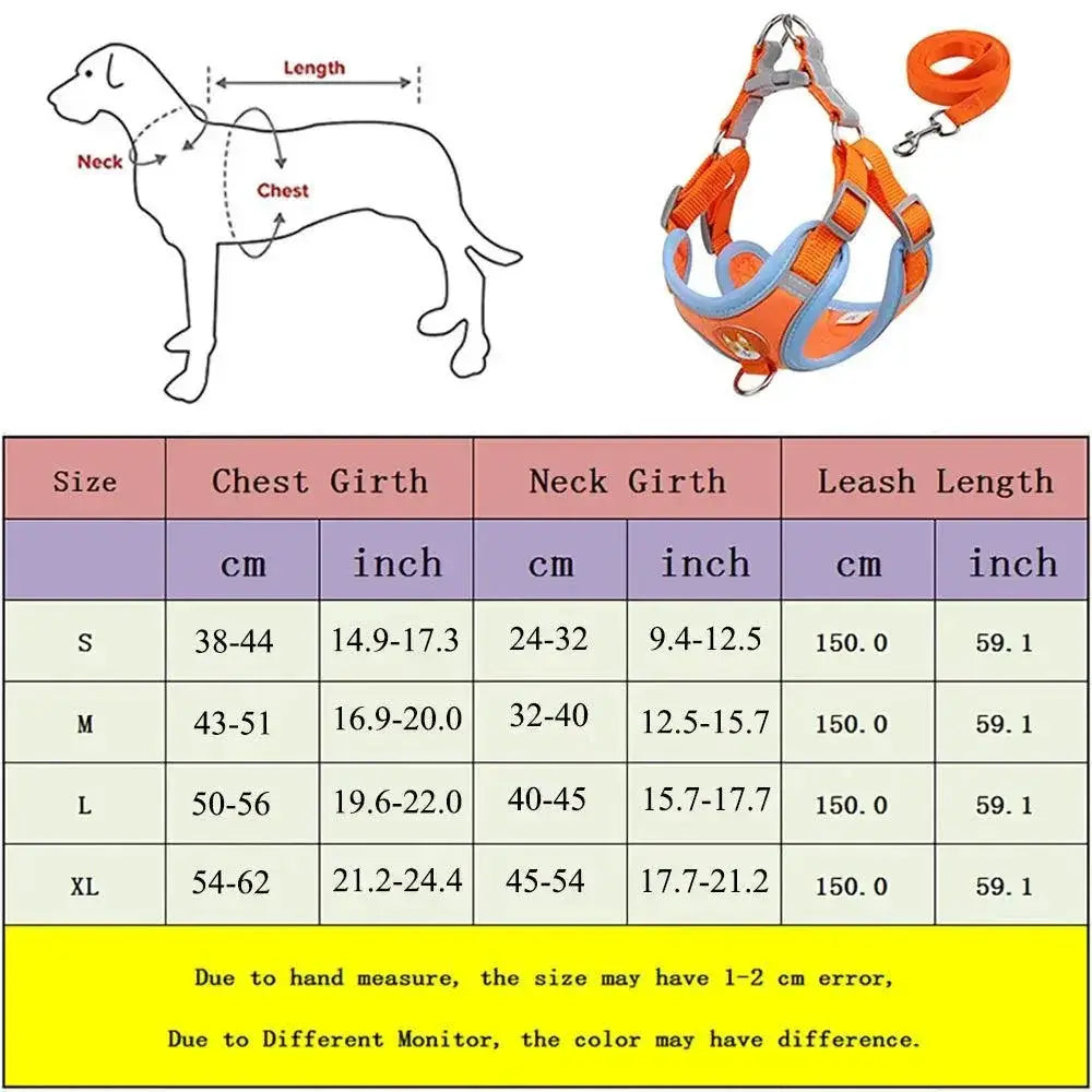 Innovative Dog Harness Set No Pull Safety Solution for Walks