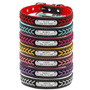 Personalized Braided Leather Dog Collar