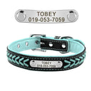 Personalized Braided Leather Dog Collar
