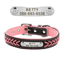Personalized Braided Leather Dog Collar