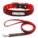 Personalized Braided Leather Dog Collar