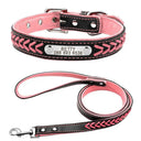 Personalized Braided Leather Dog Collar