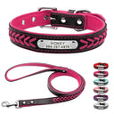 Personalized Braided Leather Dog Collar