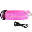 LED Glowing Dog Safety Collar Water Resistant Rechargeable