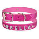 Custom Rhinestone Dog Collar With Personalized Name Plate