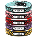 Personalized Leather Dog Collar Stylish Adjustable Fit