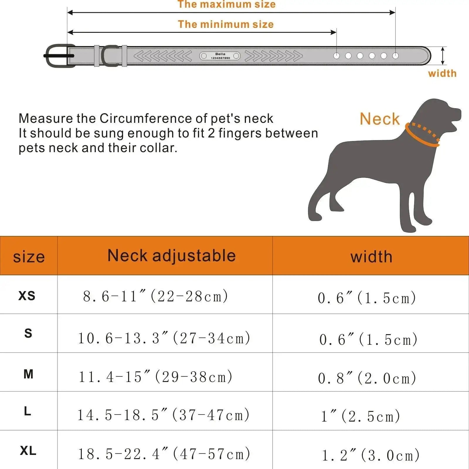 Personalized Leather Dog Collar Stylish Adjustable Fit