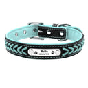 Personalized Leather Dog Collar Stylish Adjustable Fit