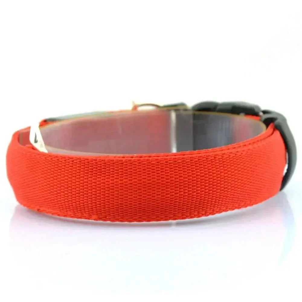 LED Glow Safety Dog Collar Adjustable Flashing Necklace