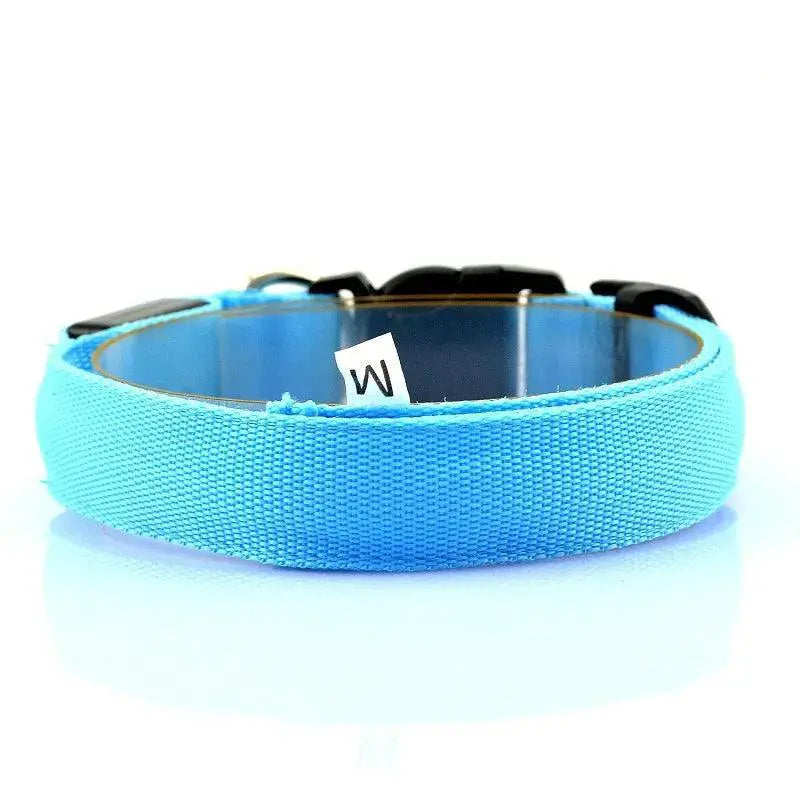 LED Glow Safety Dog Collar Adjustable Flashing Necklace