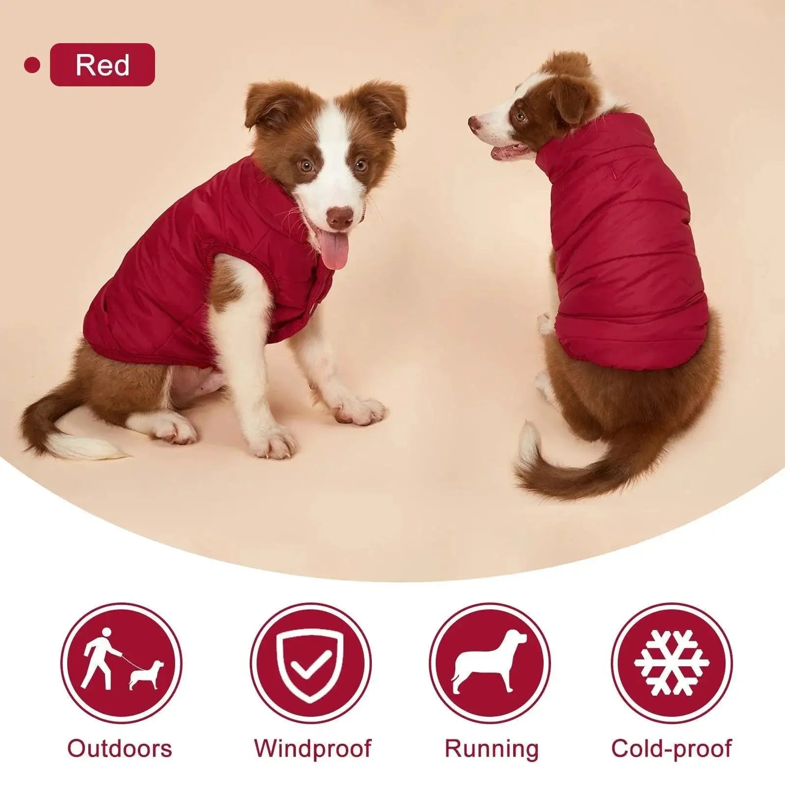 Winter Pup Warmer Cozy Fleece Dog Jacket for Cold Weather