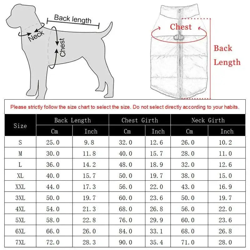 Golden Retriever Winter Dog Vest Warm Waterproof Coat