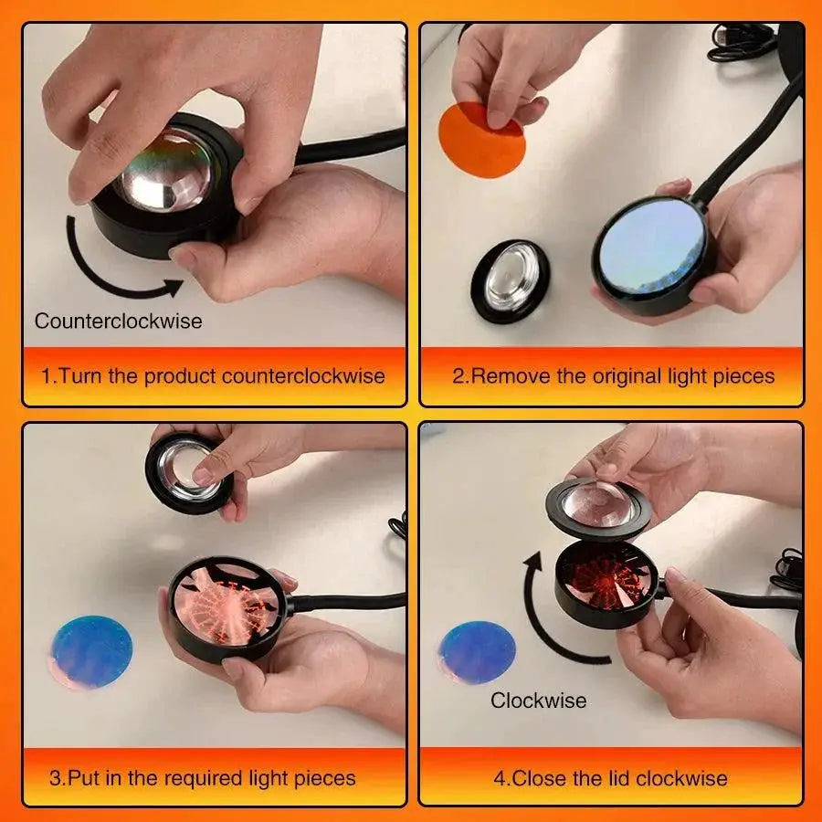Tuya Smart Sunset Lamp Night Light Projector App LED Gift