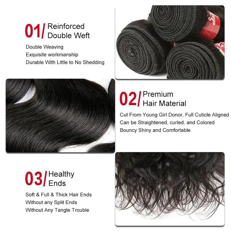 Brazilian Body Wave Remy Hair Extensions Chemical Free