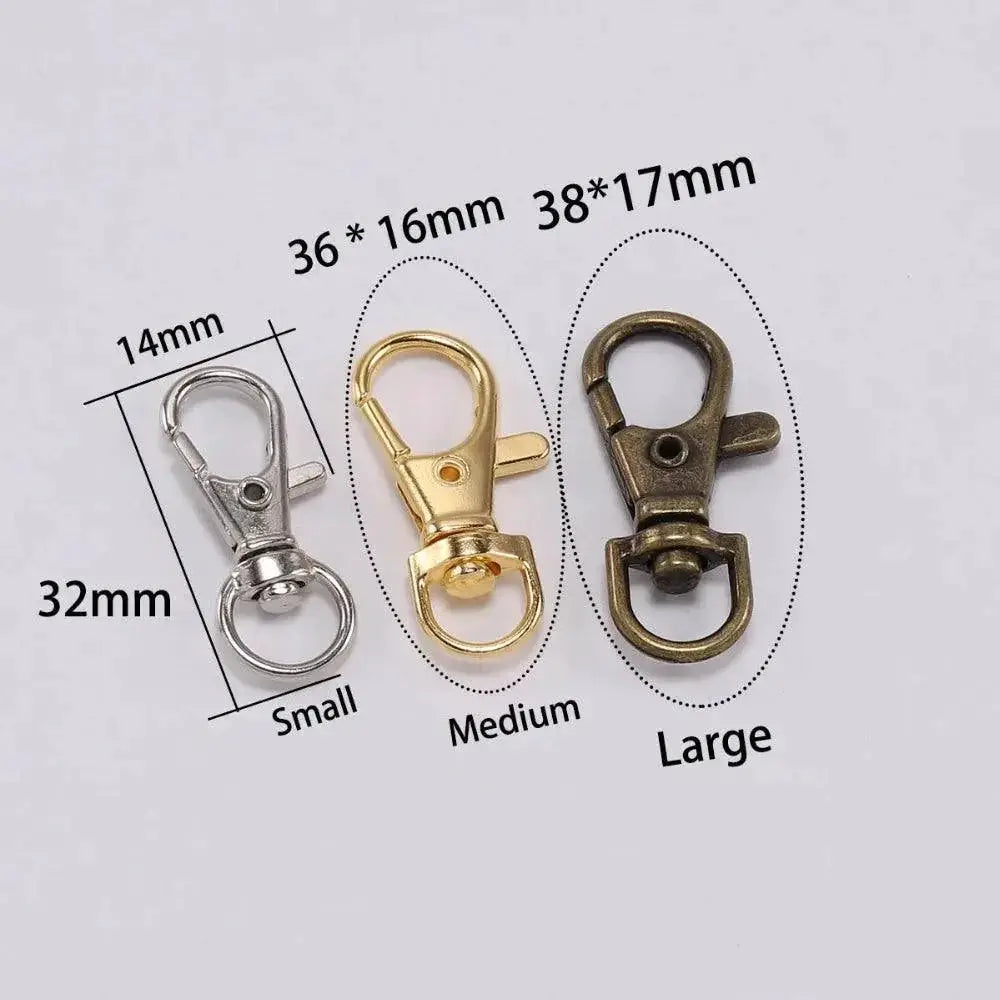 Swivel Lobster Clasp Hooks for DIY Jewelry Keychains