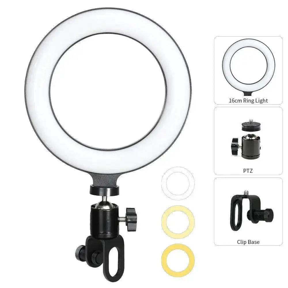 Adjustable LED Clip On Ring Light for Video Calls Online