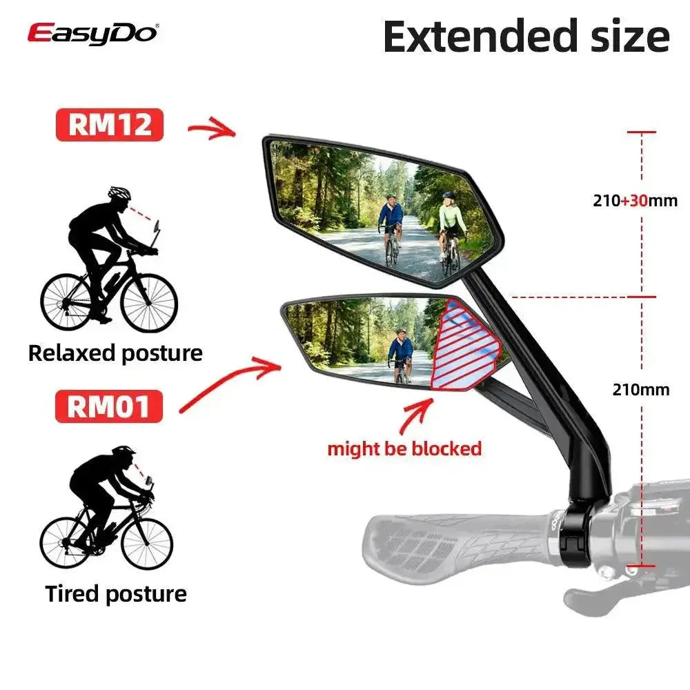 Crystal Clear Cycling Mirror For Enhanced Safety Ride