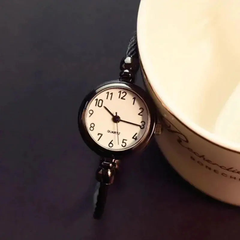 Retro Gold Bangle Watch For Women Vintage Style Gift