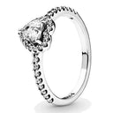 Sterling Silver Heart Ring for Her Love
