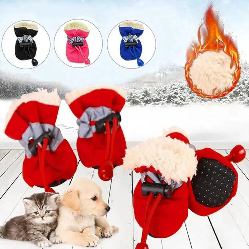 Winter Ready Waterproof Pet Booties For Small Dogs Cats
