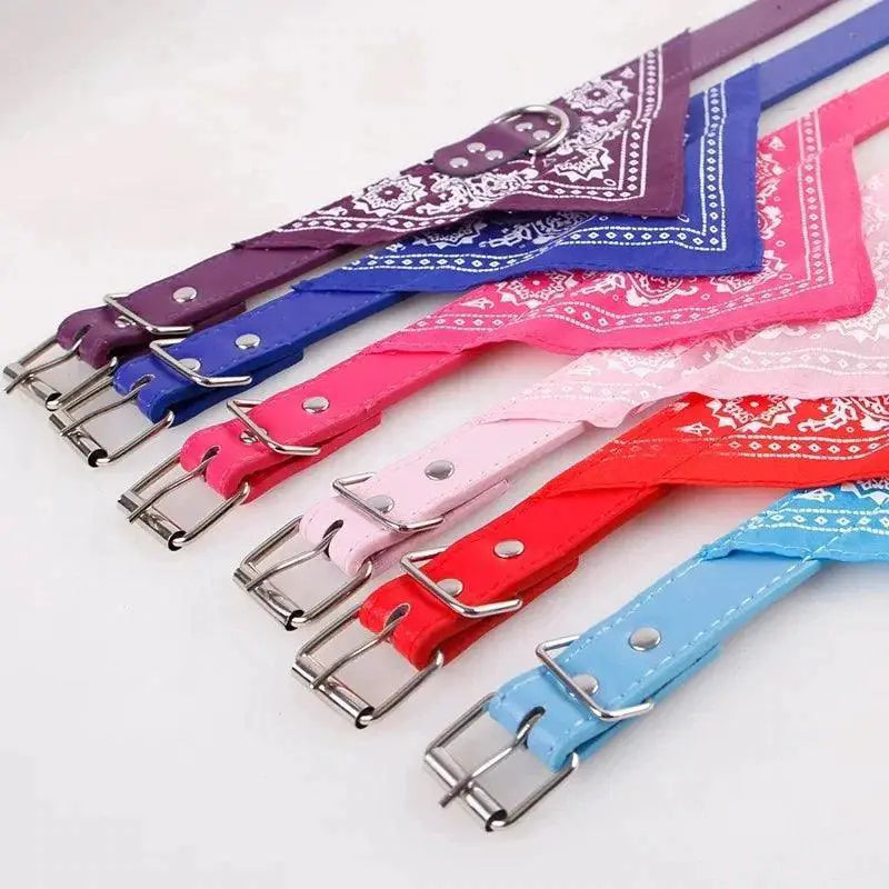 Pet Neckerchief Collar With Cute Print Scarf For Small Pets
