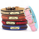 Personalized Leather Padded Dog Collar With Free Engraving