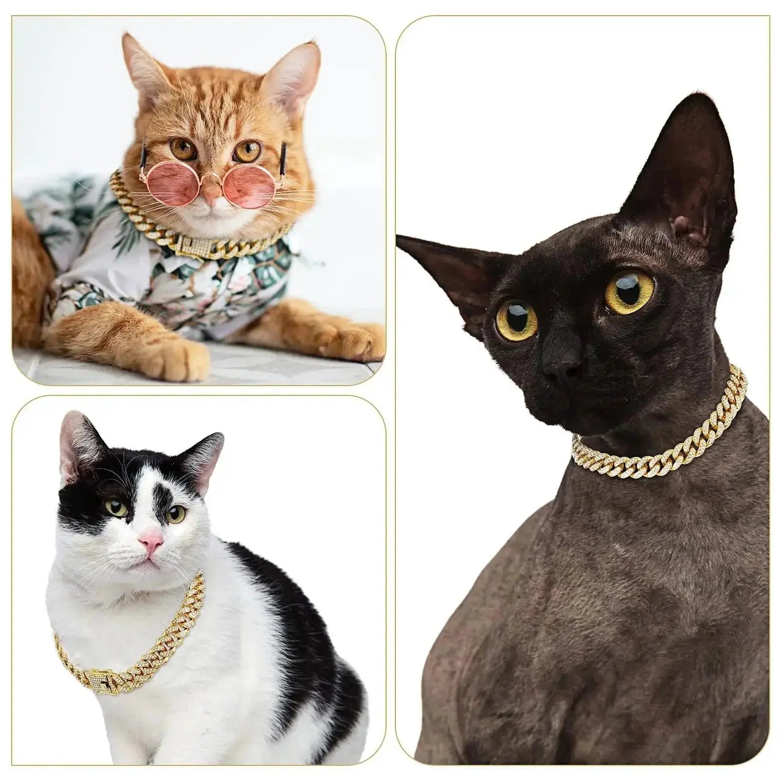 Diamond Dog Chain Cuban Collar Luxury Pet Jewelry Exquisite