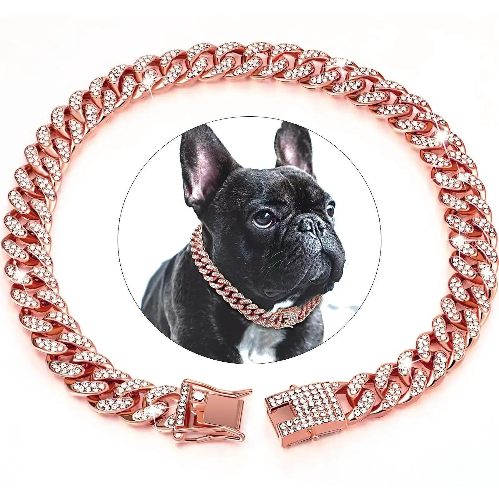 Diamond Dog Chain Cuban Collar Luxury Pet Jewelry Exquisite