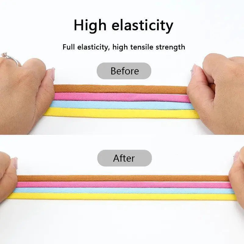 Colorful Press Lock Elastic Shoelaces for Vibrant Styling