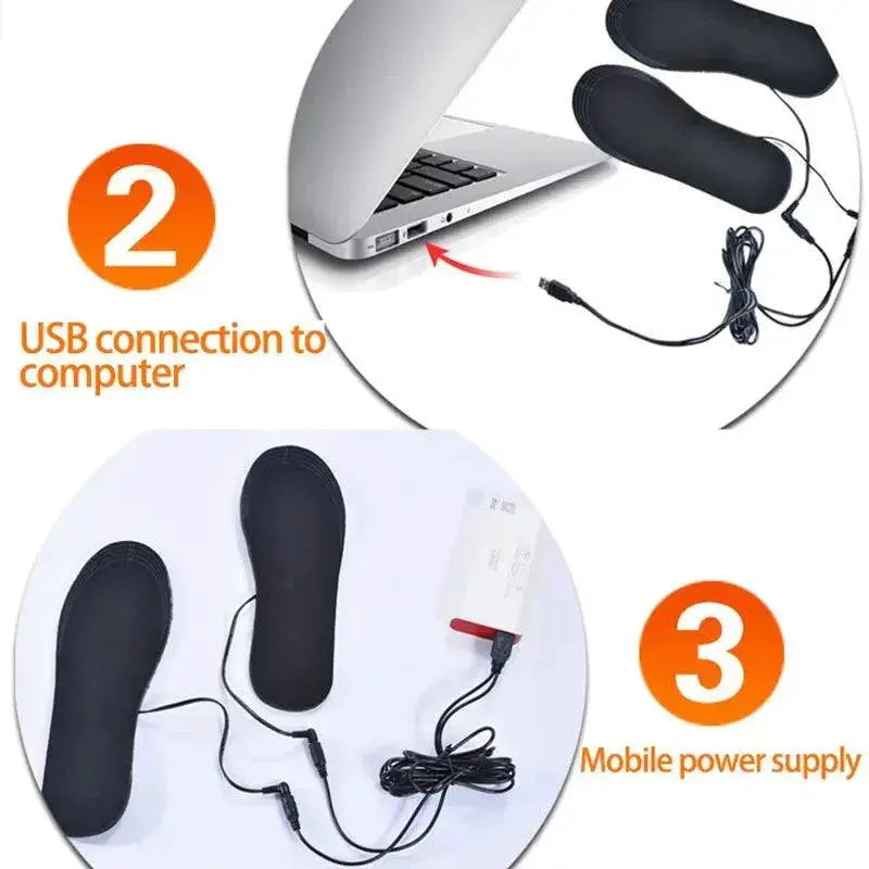 Heated Insoles Electric Foot Warmers For Outdoor Use