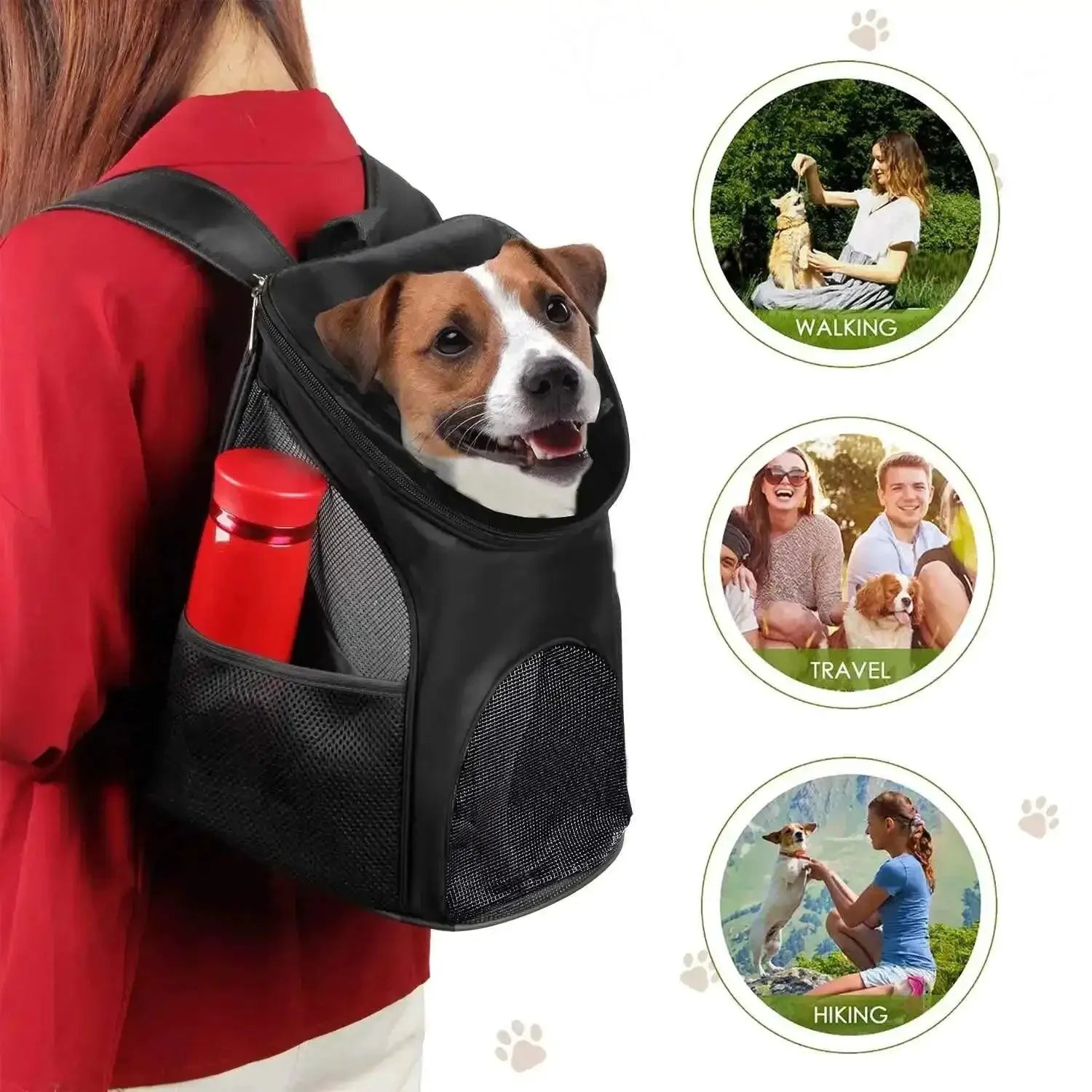 PetVoyage Ventilated Mesh Pet Carrier Backpack For Pets