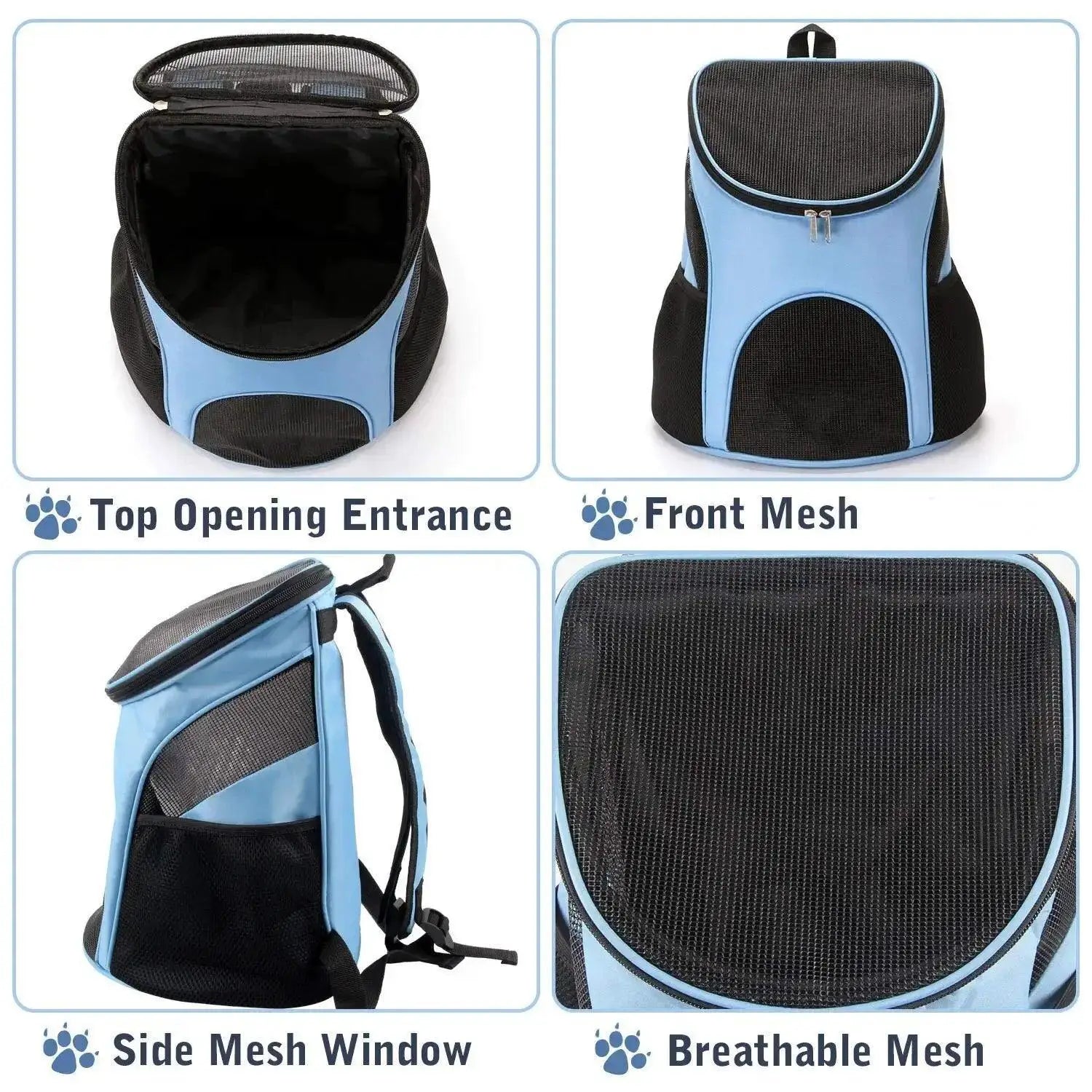 PetVoyage Ventilated Mesh Pet Carrier Backpack For Pets