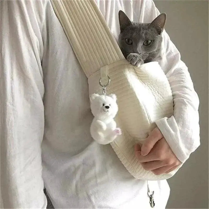 Handcrafted Canvas Pet Carrier For Travel Breathable