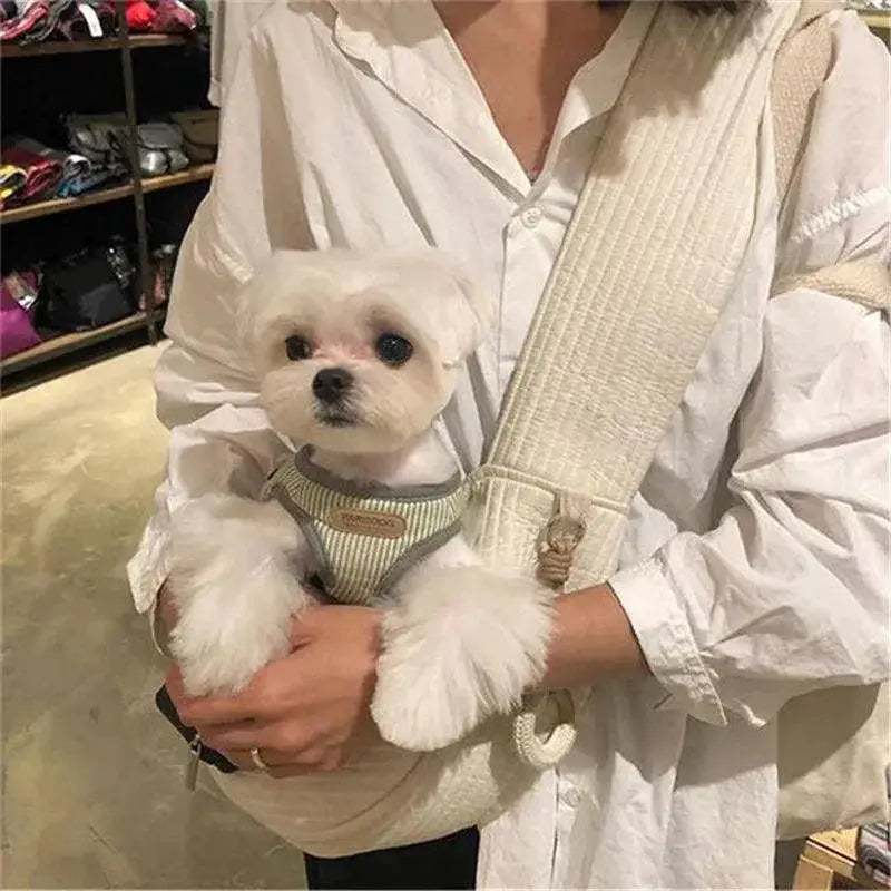 Handcrafted Canvas Pet Carrier For Travel Breathable