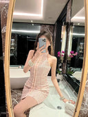 Flattering Halter Dress for Women Autumn