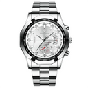 Elegant Stainless Steel Watch for Men Waterproof Calendar