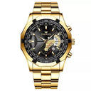 Elegant Stainless Steel Watch for Men Waterproof Calendar