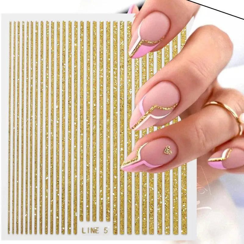 Chic 3D Nail Art Decals Set For Glamorous Manicures